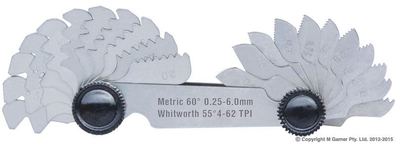 60? Metric & 55? Whitworth Thread Gauge